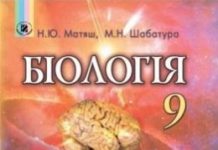 Скачати  Біологія  9           Матяш Н.Ю. Шабатура М.Н.      ГДЗ Україна